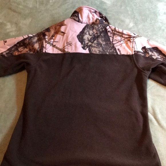 Full-zip Mossy Oak Pink Camo Print Fleece - Picture 3 of 4